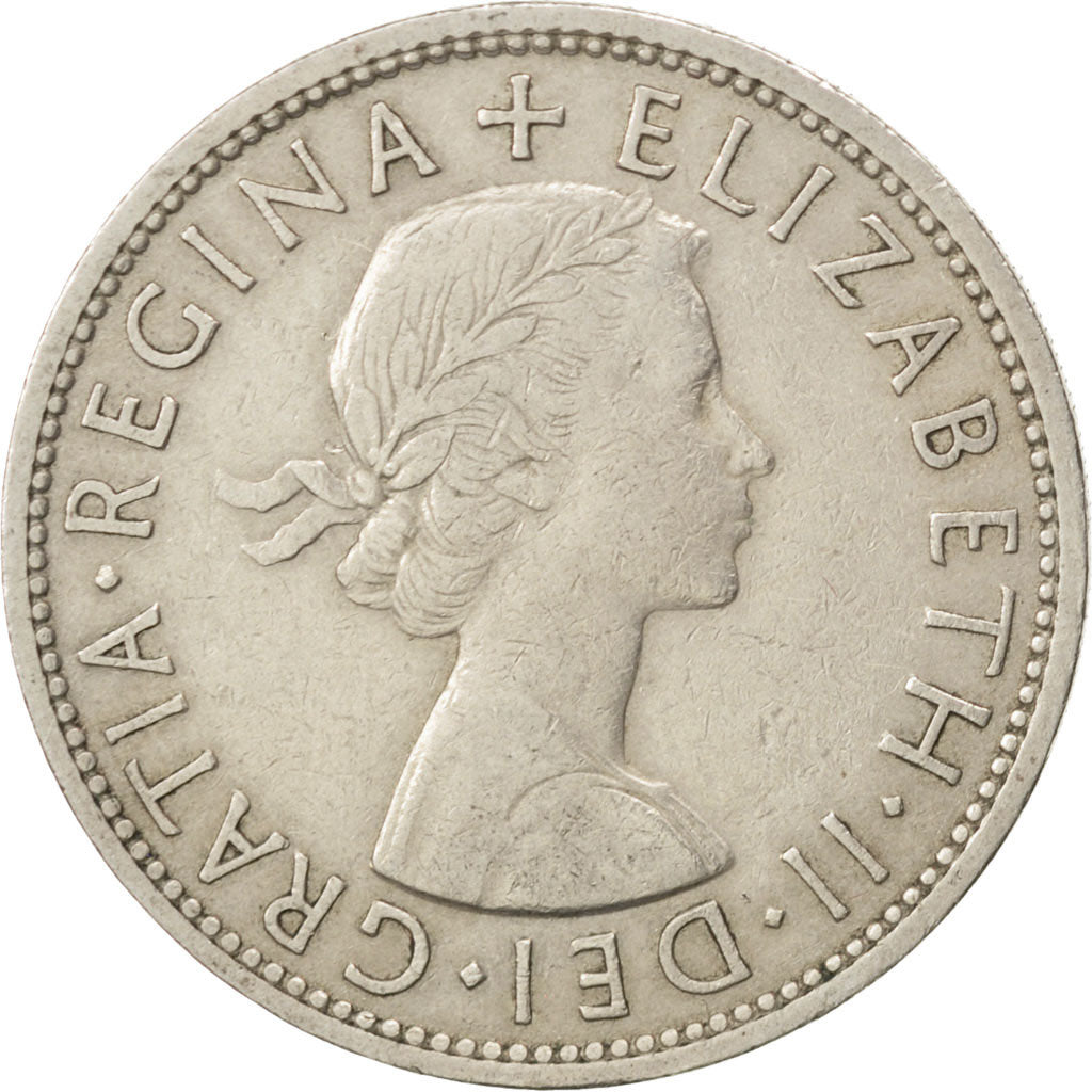 GREAT BRITAIN, 1/2 Crown, 1959, KM #907, EF(40-45), Copper-Nickel, 32.3, 14.16