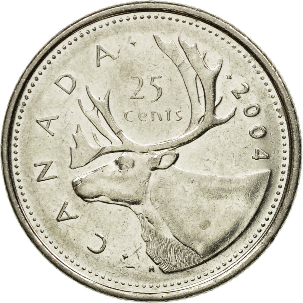 Coin, Canada, Elizabeth II, 25 Cents, 2004, Royal Canadian Mint, EF(40-45)