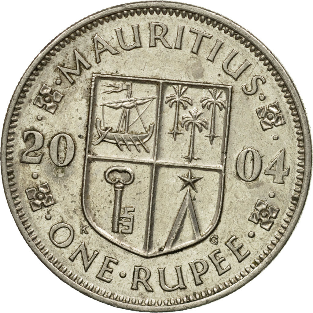 Coin, Mauritius, Rupee, 2004, EF(40-45), Copper-nickel, KM:55