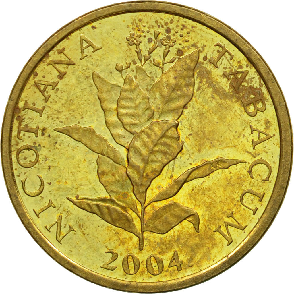 Moneda, Croacia, 10 Lipa, 2004, MBC, Latón chapado en acero, KM:16