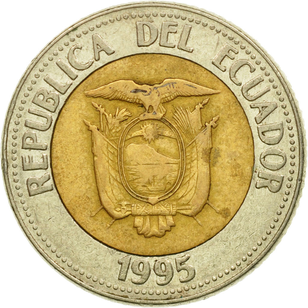 Coin, Ecuador, 500 Sucres, 1995, EF(40-45), Bi-Metallic, KM:97