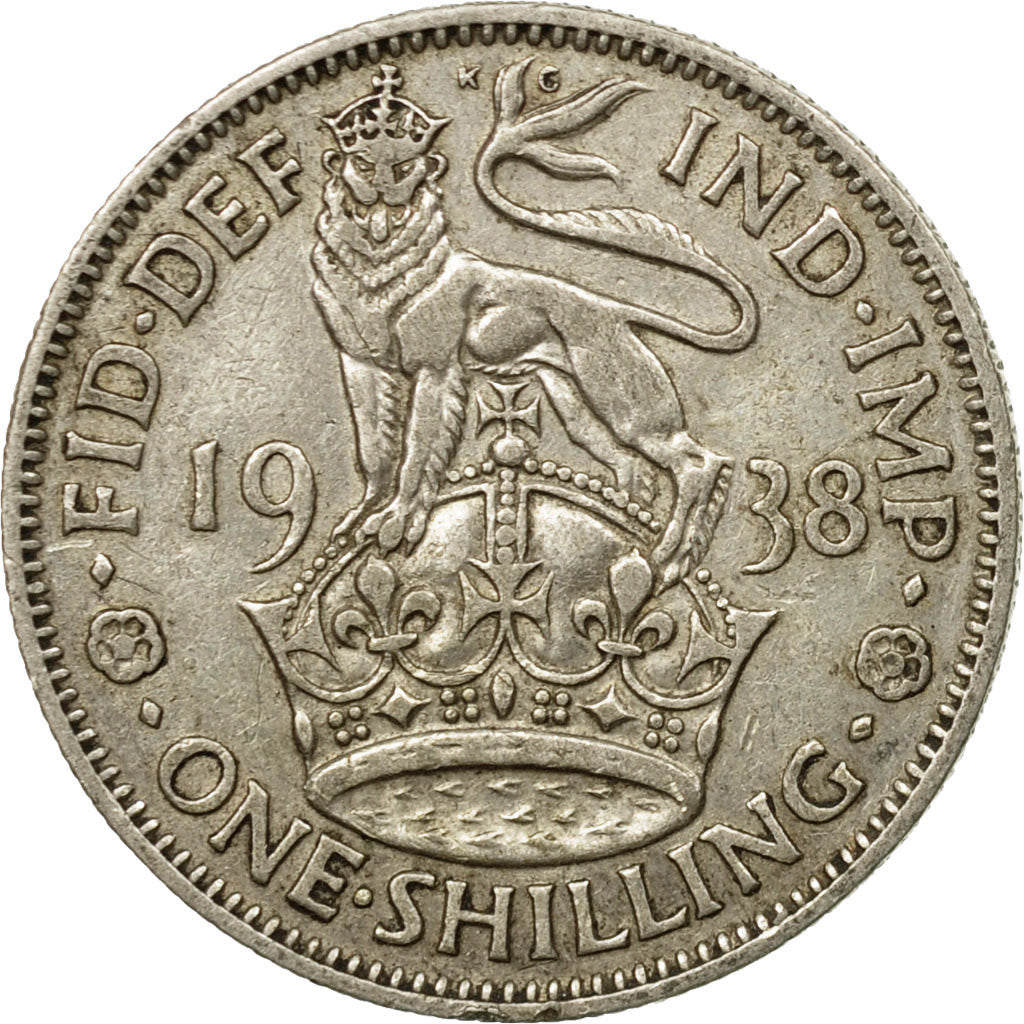 Coin, Great Britain, George VI, Shilling, 1938, EF(40-45), Silver, KM:853