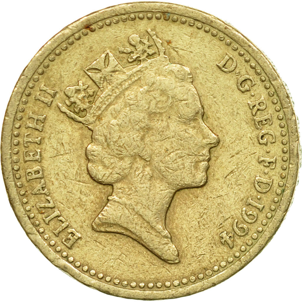 Coin, Great Britain, Elizabeth II, Pound, 1994, VF(30-35), Nickel-brass, KM:967