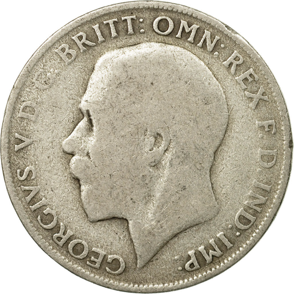 Coin, Great Britain, George V, Florin, Two Shillings, 1921, F(12-15), Silver