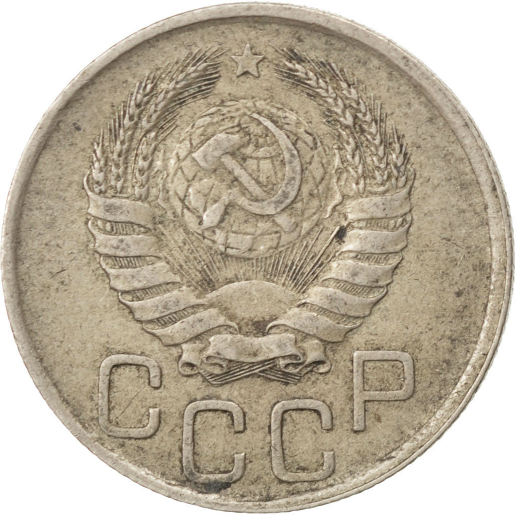RUSSIA, 20 Kopeks, 1940, KM #111, EF(40-45), Copper-Nickel, 22.5, 3.07