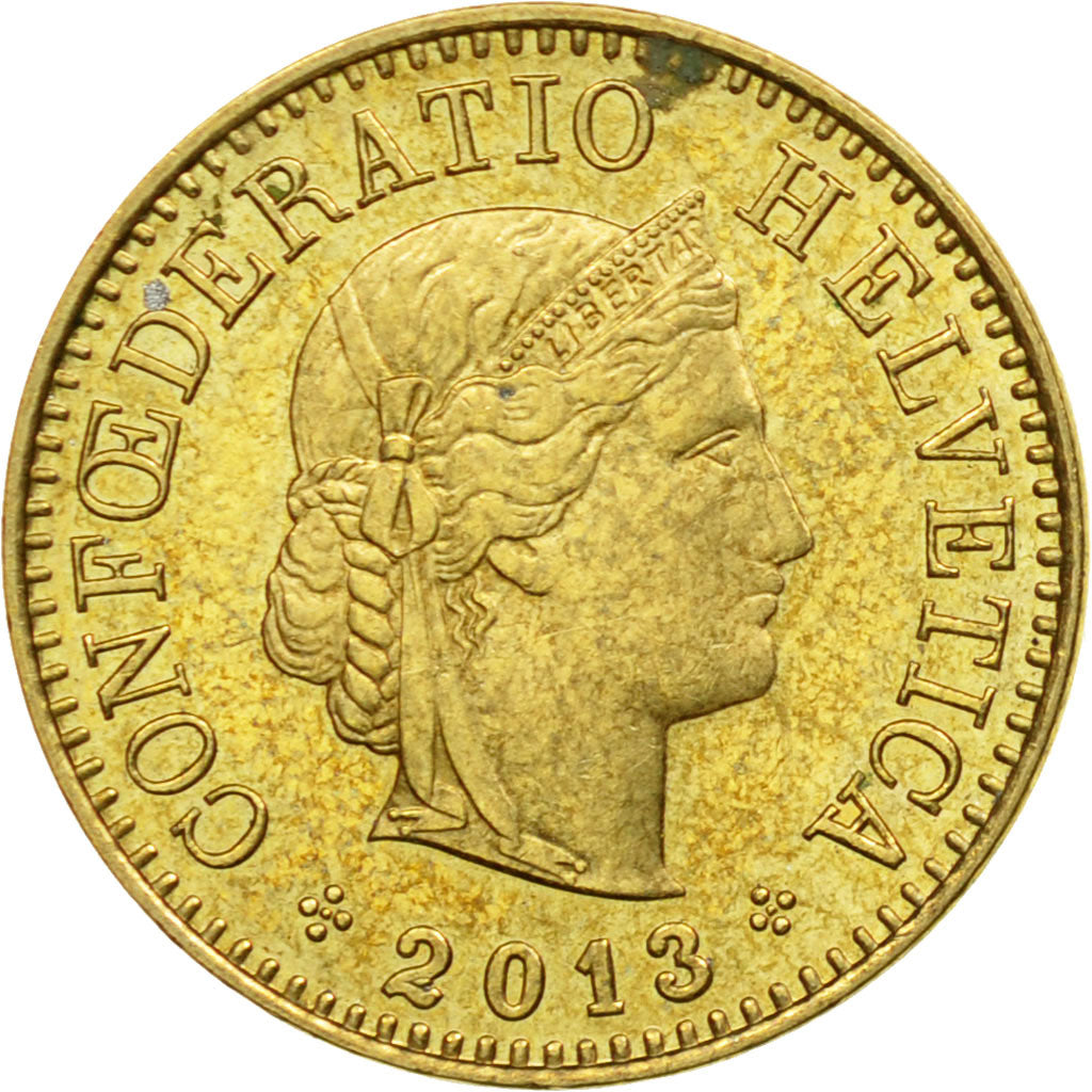 Coin, Switzerland, 5 Rappen, 2013, Bern, EF(40-45), Aluminum-Bronze, KM:26c
