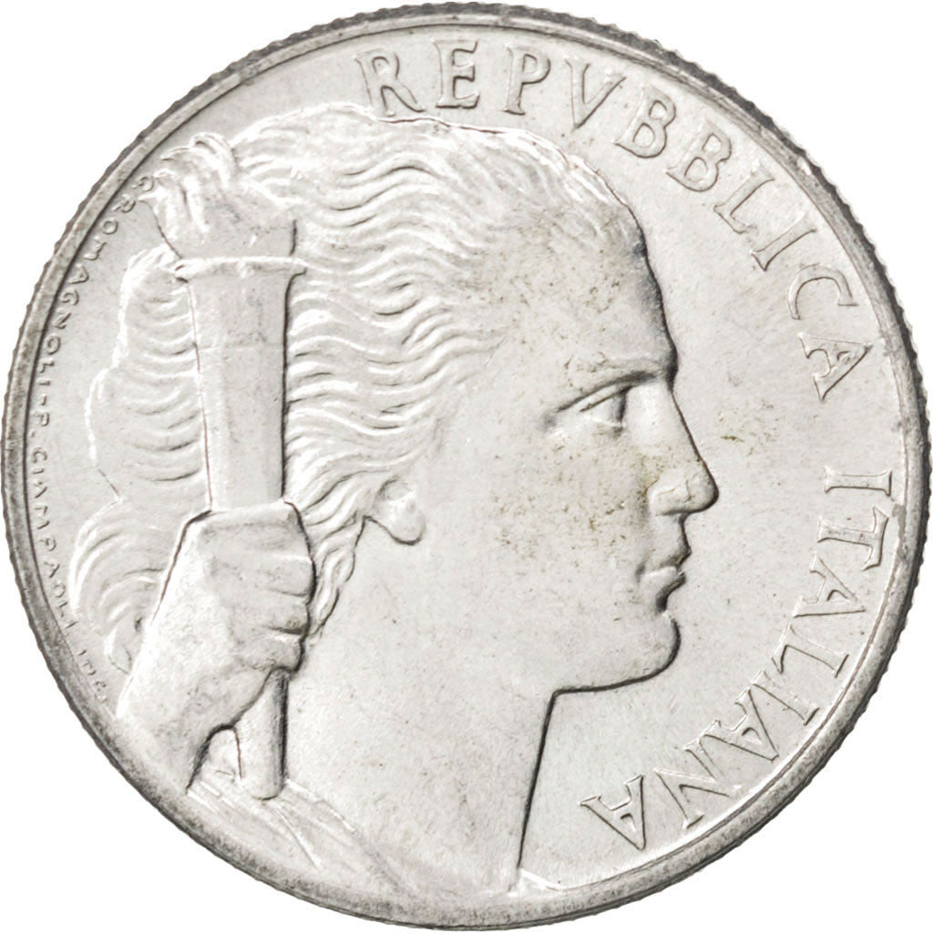 ITALY, 5 Lire, 1949, Rome, KM #89, MS(60-62), Aluminum, 26.7, 2.52