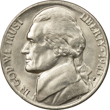 Coin, United States, Jefferson Nickel, 5 Cents, 1983, U.S. Mint, Philadelphia