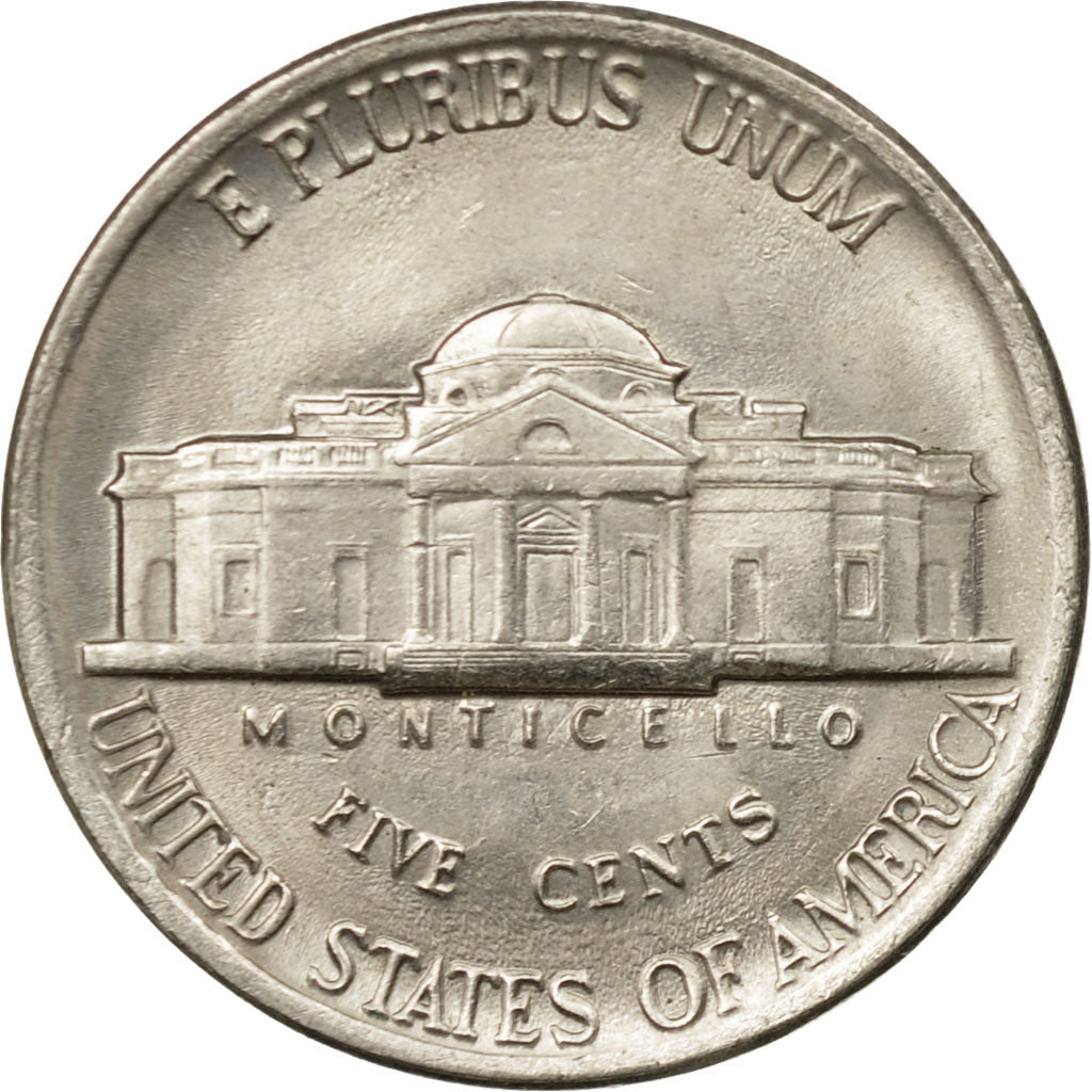 Coin, United States, Jefferson Nickel, 5 Cents, 1983, U.S. Mint, Philadelphia