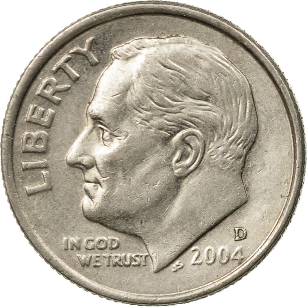 Monnaie, États-Unis, Roosevelt Dime, Dime, 2004, U.S. Mint, Denver, TTB