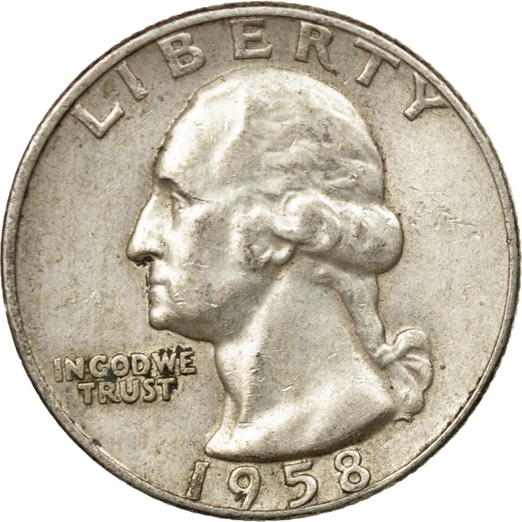 Moneta, Stati Uniti, Washington Quarter, Quarter, 1958, U.S. Mint, Denver, BB