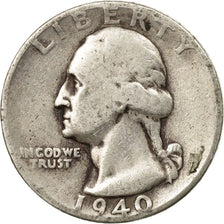 Münze, Vereinigte Staaten, Washington Quarter, Quarter, 1940, U.S. Mint