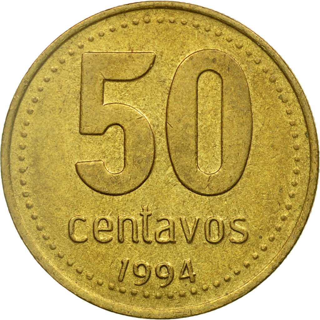 Moneta, Argentina, 50 Centavos, 1994, Buenos Aires, BB, Alluminio-bronzo