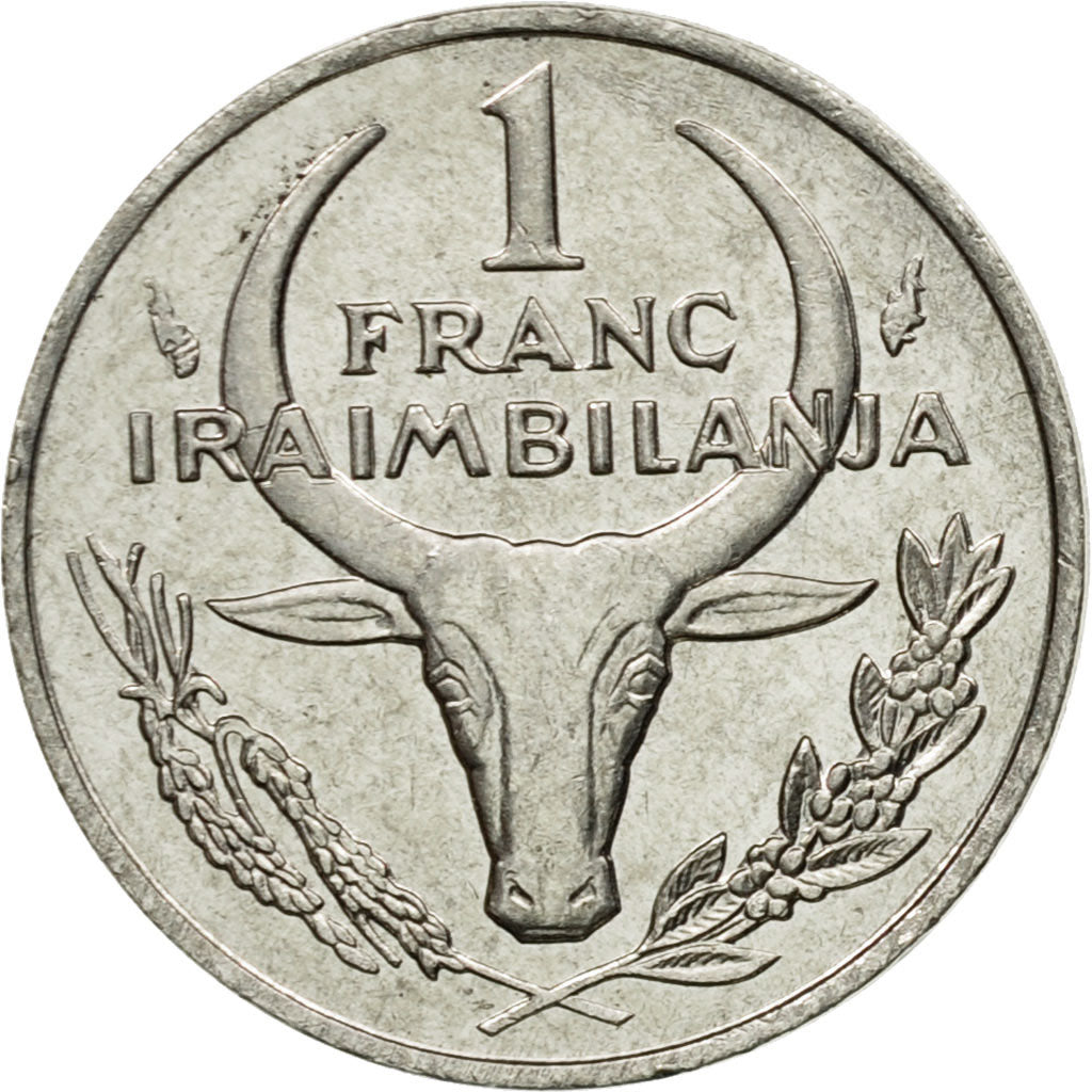 Coin, Madagascar, Franc, 1993, Paris, EF(40-45), Stainless Steel, KM:8