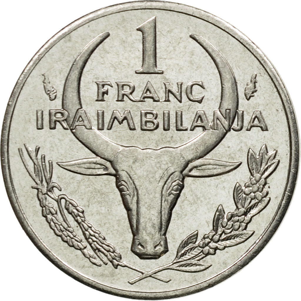 Coin, Madagascar, Franc, 1993, Paris, EF(40-45), Stainless Steel, KM:8