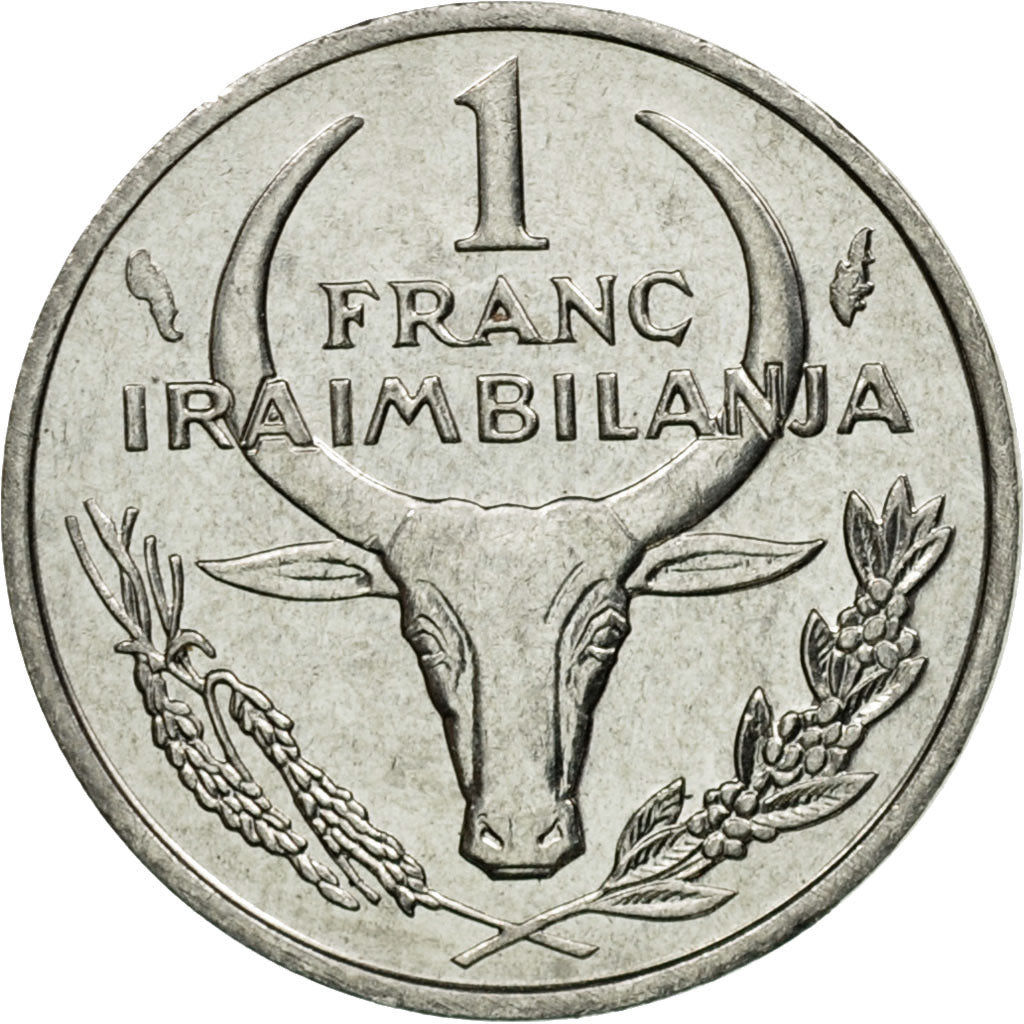 Coin, Madagascar, Franc, 1993, Paris, EF(40-45), Stainless Steel, KM:8