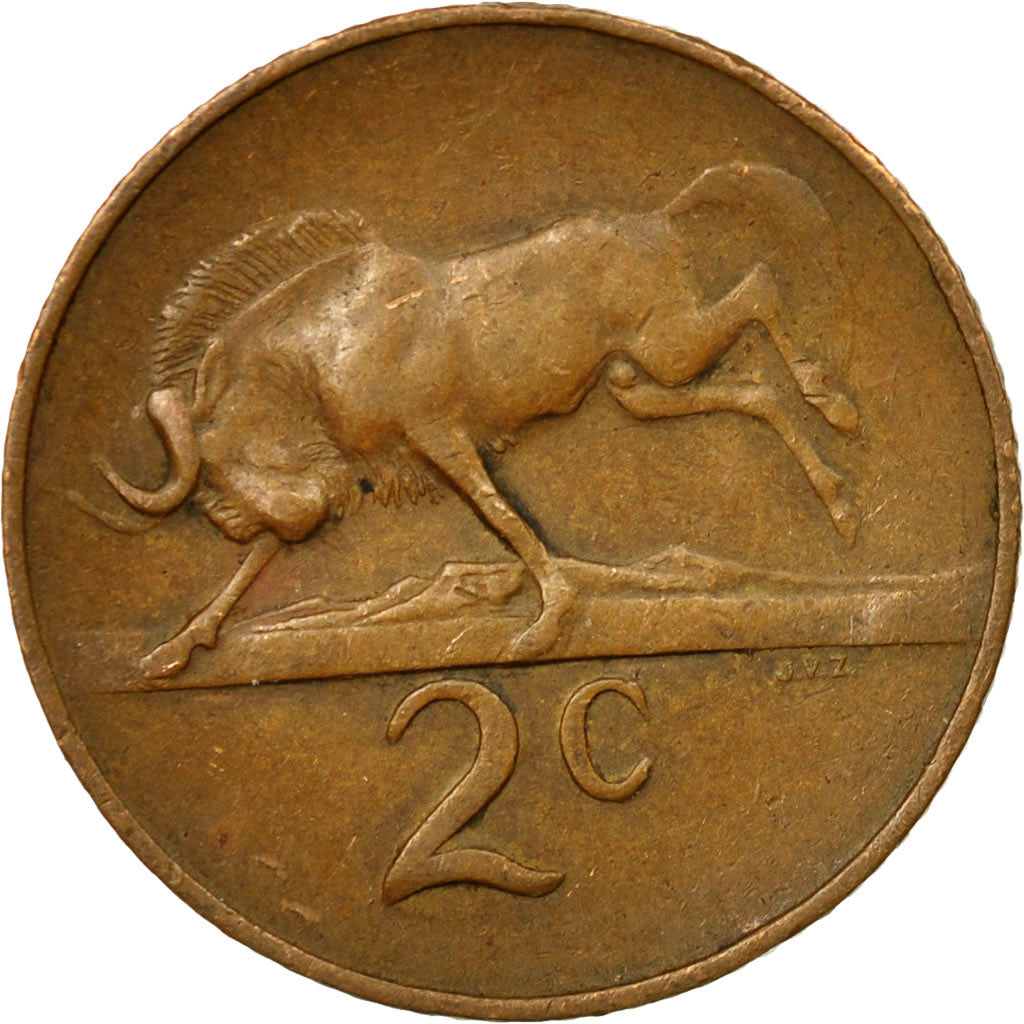 Coin, South Africa, 2 Cents, 1967, EF(40-45), Copper Plated Steel, KM:159