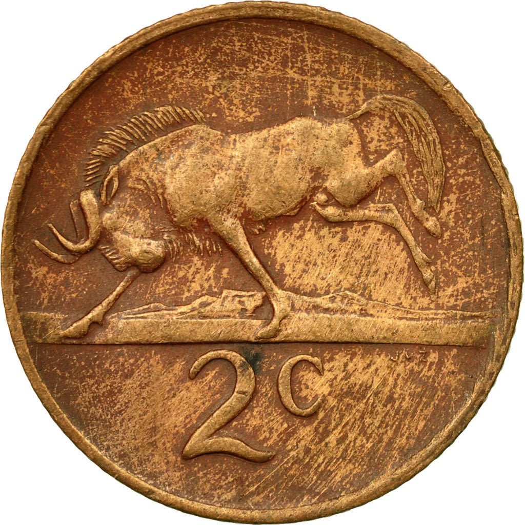 Coin, South Africa, 2 Cents, 1970, EF(40-45), Bronze, KM:83