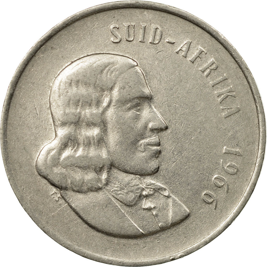 Monnaie, Afrique du Sud, 20 Cents, 1966, TTB, Nickel, KM:69.2