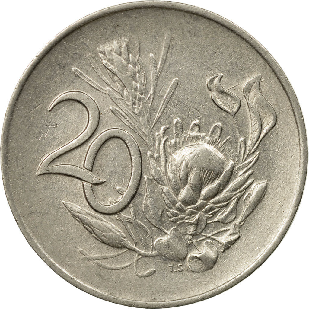 Monnaie, Afrique du Sud, 20 Cents, 1966, TTB, Nickel, KM:69.2