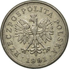 Coin, Poland, 50 Groszy, 1991, Warsaw, EF(40-45), Copper-nickel, KM:281