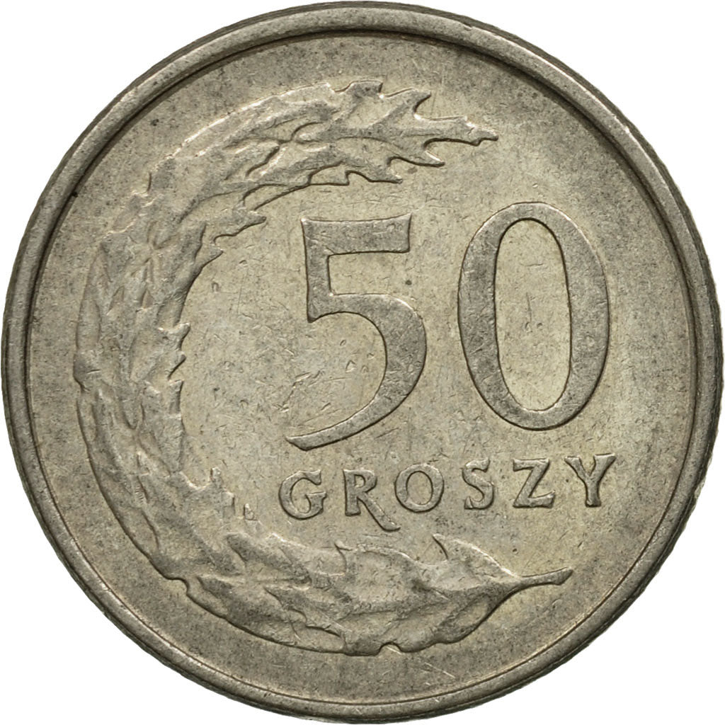 Coin, Poland, 50 Groszy, 1991, Warsaw, EF(40-45), Copper-nickel, KM:281