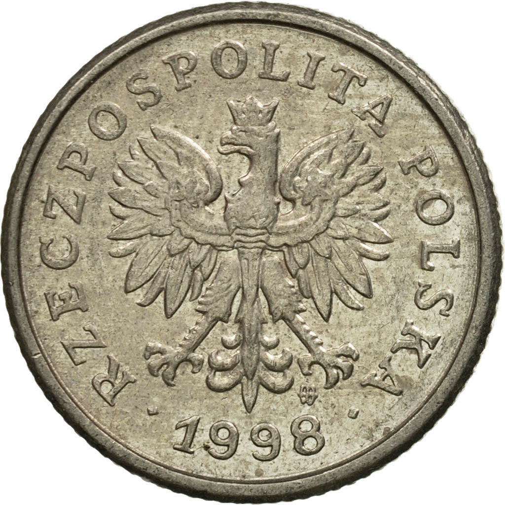Coin, Poland, 20 Groszy, 1998, Warsaw, EF(40-45), Copper-nickel, KM:280