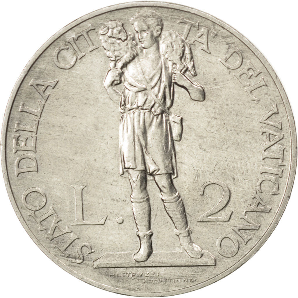 VATICAN CITY, 2 Lire, 1934, KM #6, MS(63), Nickel, 29, 9.96