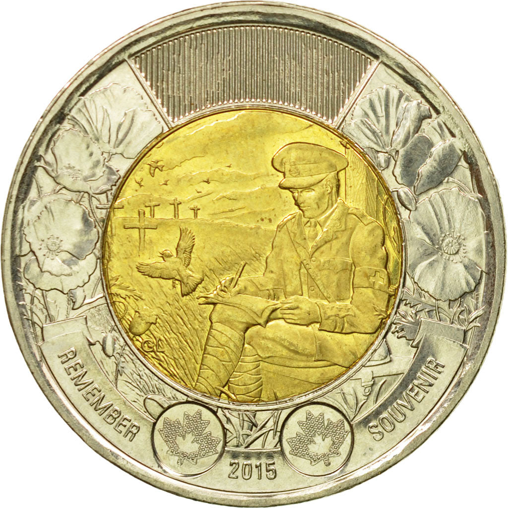Coin, Canada, 2 Dollars, 2015, Royal Canadian Mint, AU(50-53), Bi-Metallic