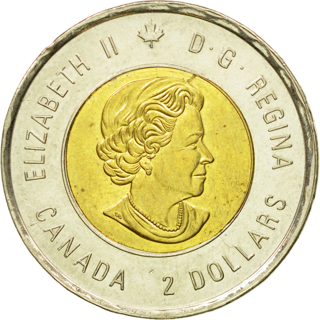 Coin, Canada, 2 Dollars, 2015, Royal Canadian Mint, AU(50-53), Bi-Metallic