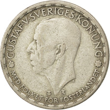 Svezia, Gustaf V, Krona, 1946, MB+, Argento, KM:814