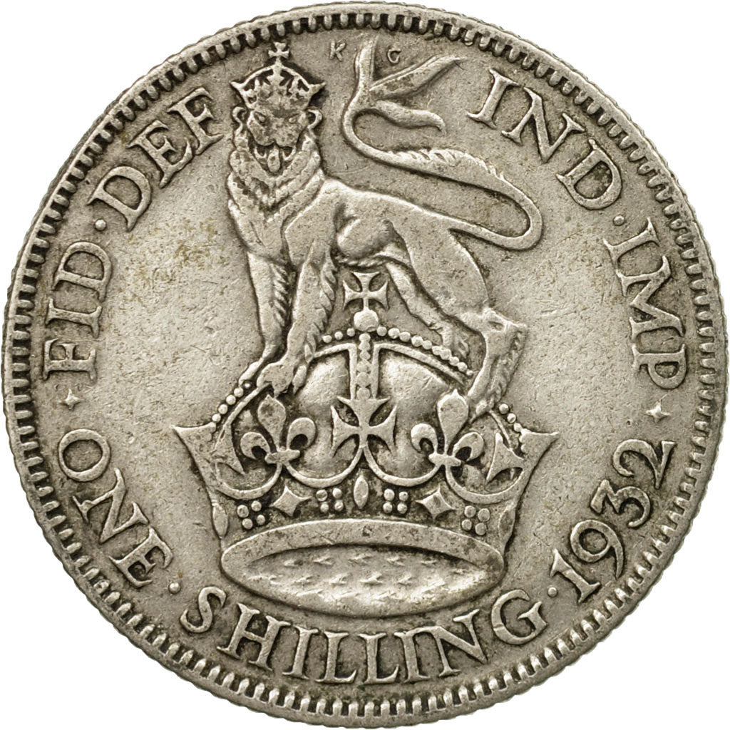 Coin, Great Britain, George V, Shilling, 1932, EF(40-45), Silver, KM:833