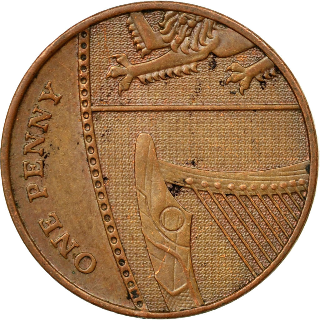 Coin, Great Britain, Elizabeth II, Penny, 2008, EF(40-45), Copper Plated Steel