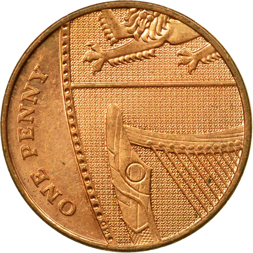 Coin, Great Britain, Elizabeth II, Penny, 2010, EF(40-45), Copper Plated Steel