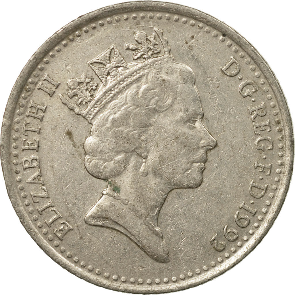 Coin, Great Britain, Elizabeth II, 10 Pence, 1992, EF(40-45), Copper-nickel