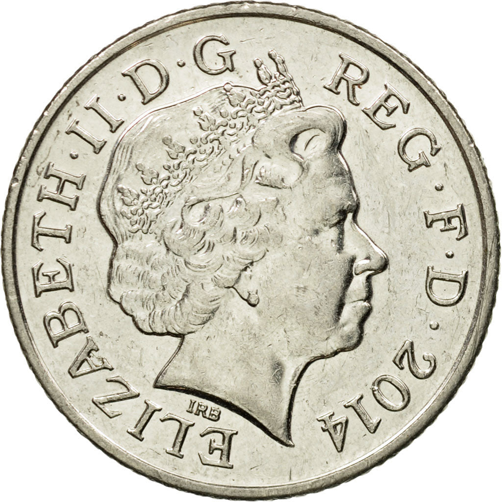 Coin, Great Britain, 10 New Pence, 2014, EF(40-45), Copper-nickel