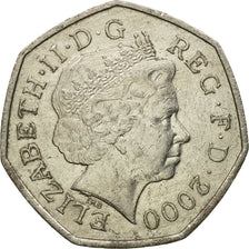 Moneda, Gran Bretaña, Elizabeth II, 50 Pence, 2000, British Royal Mint, MBC