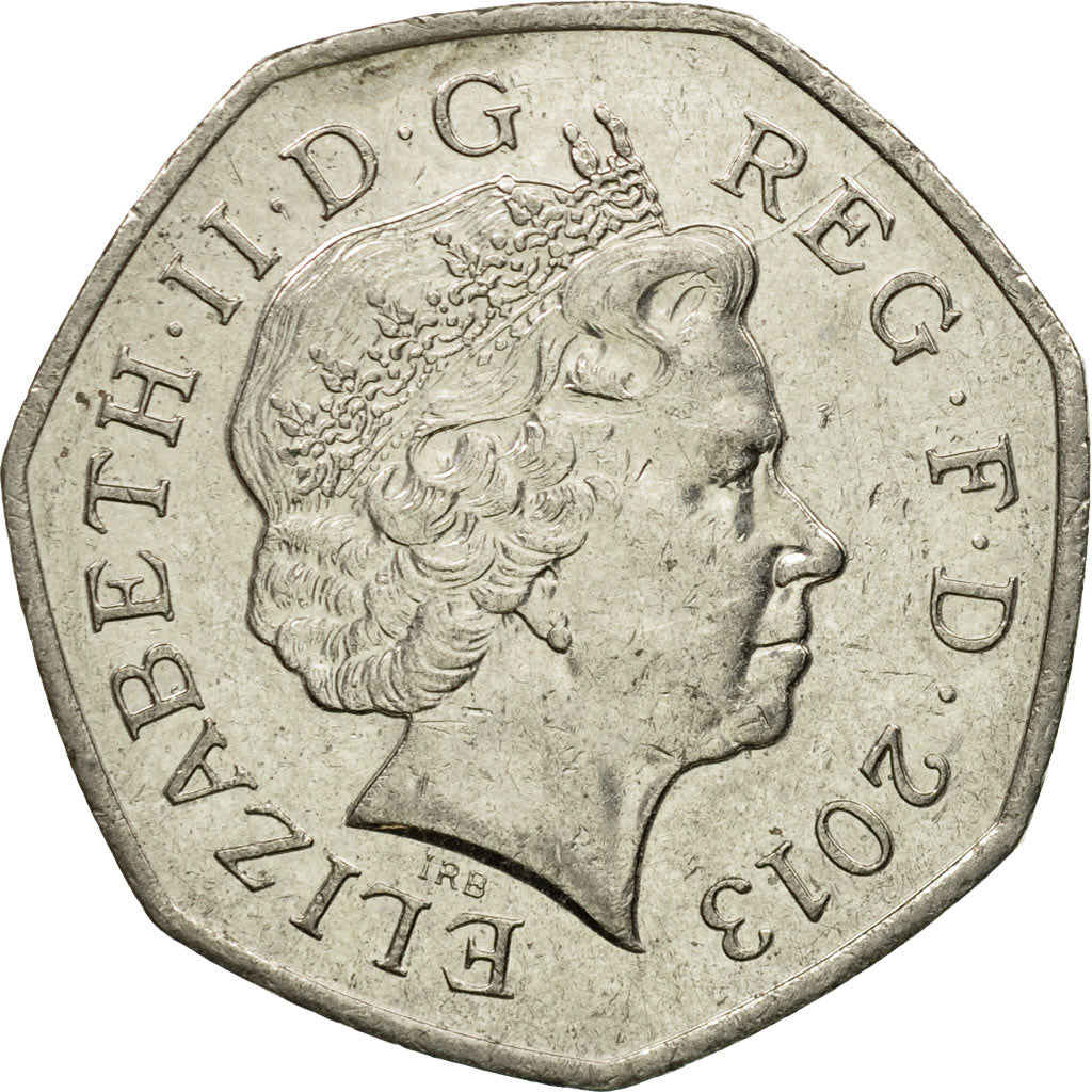 Coin, Great Britain, Elizabeth II, 50 Pence, 2013, EF(40-45), Copper-nickel