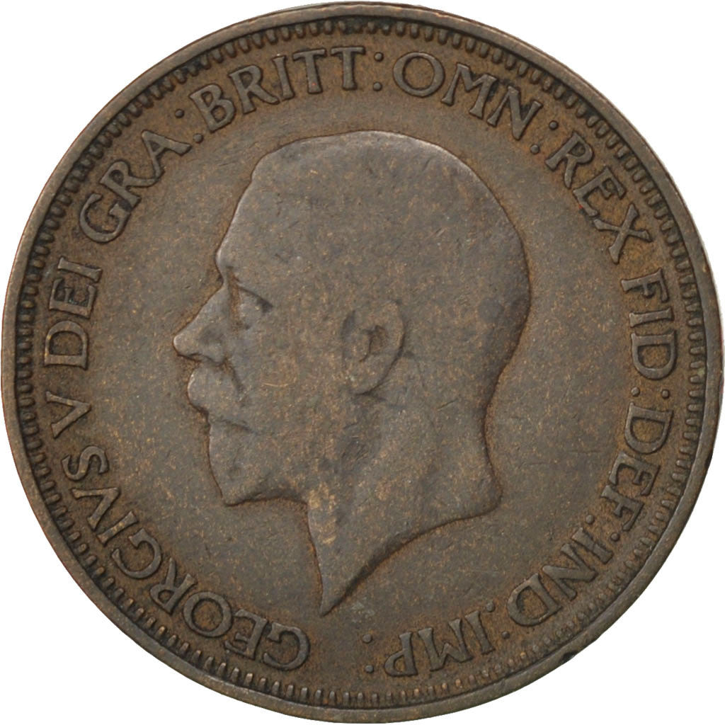Coin, Great Britain, George V, 1/2 Penny, 1929, EF(40-45), Bronze, KM:837
