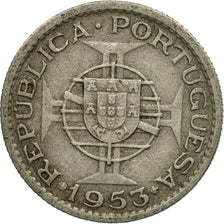 Coin, Angola, 2-1/2 Escudos, 1953, EF(40-45), Copper-nickel, KM:77