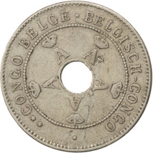 BELGIAN CONGO, 20 Centimes, 1911, KM #19, EF(40-45), Copper-Nickel, 25.1, 3.95
