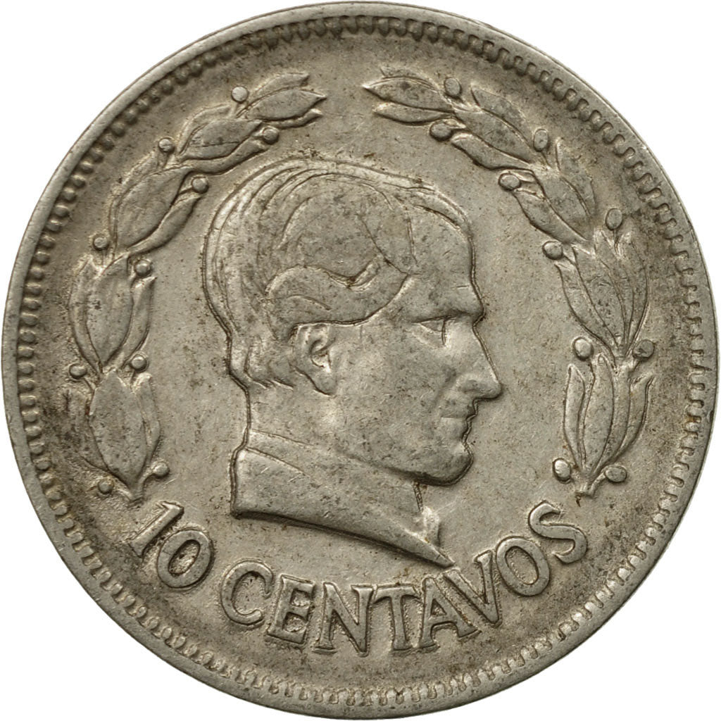 Coin, Ecuador, 10 Centavos, Diez, 1928, EF(40-45), Nickel, KM:70