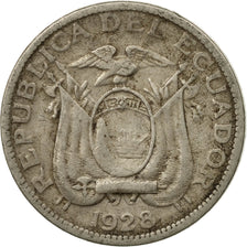 Coin, Ecuador, 5 Centavos, Cinco, 1928, Heaton, EF(40-45), Nickel, KM:69