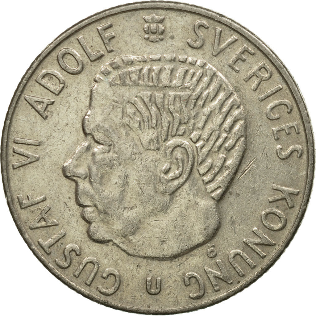 Coin, Sweden, Gustaf VI, Krona, 1969, VF(30-35), Copper-Nickel Clad Copper