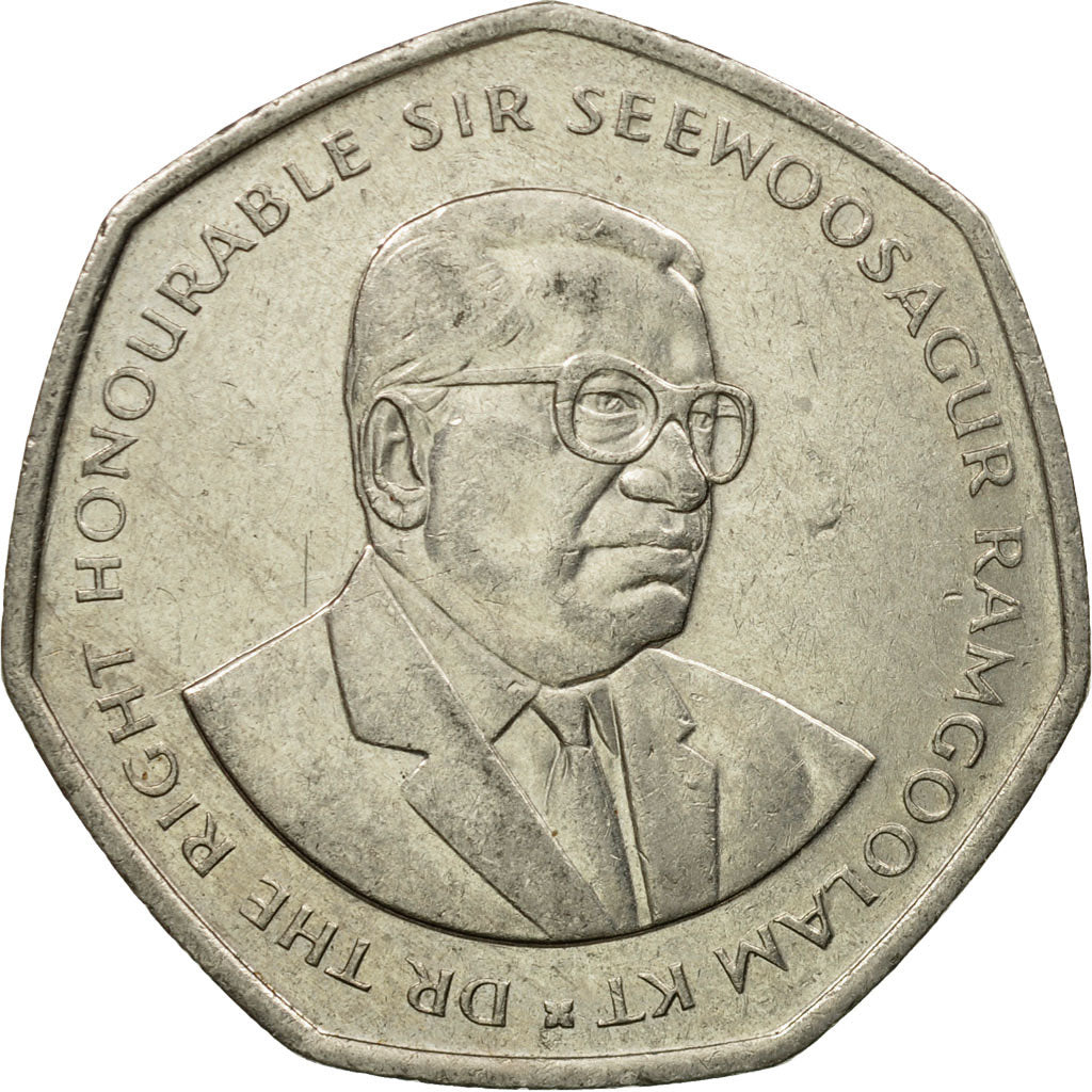 Coin, Mauritius, 10 Rupees, 2000, EF(40-45), Copper-nickel, KM:61