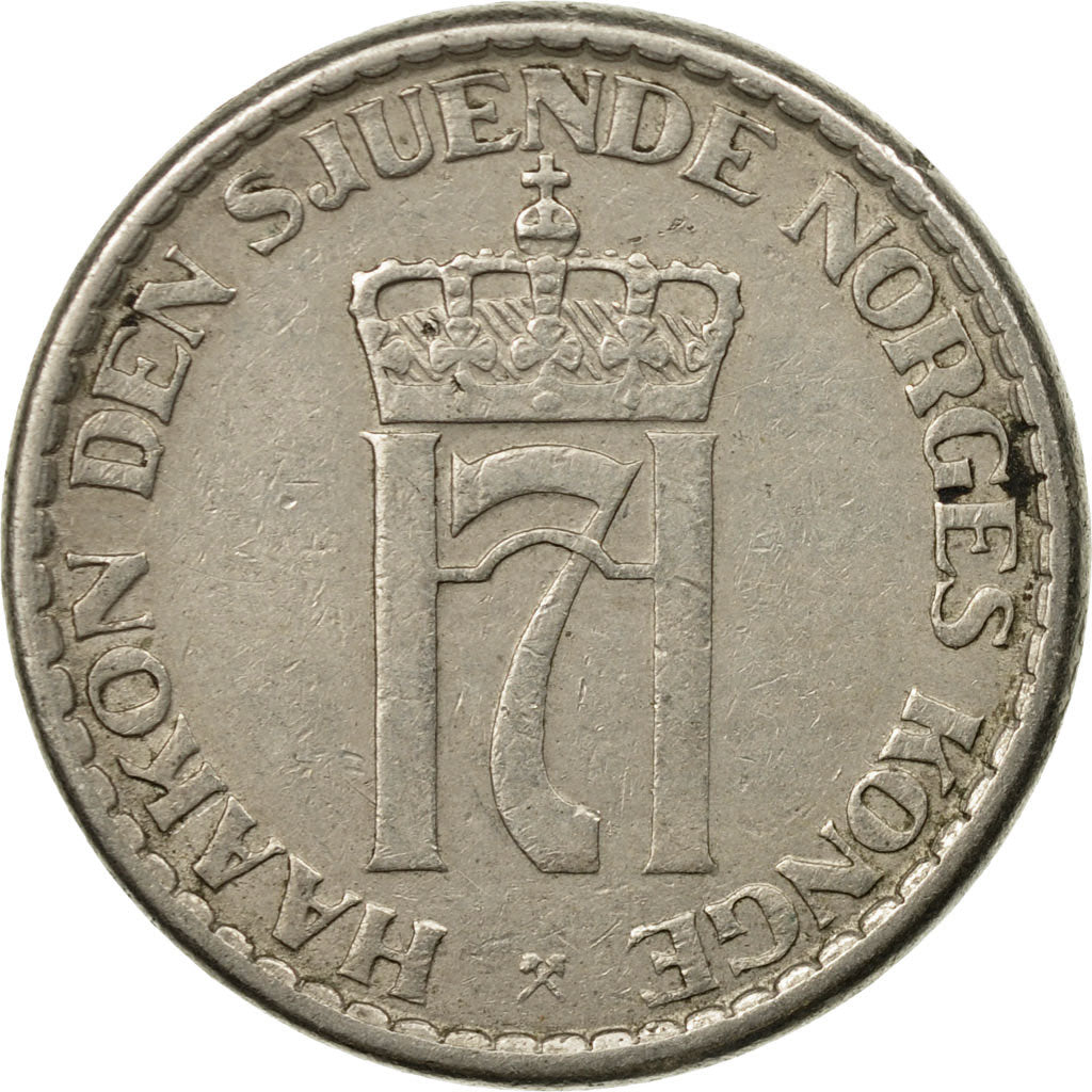 Münze, Norwegen, Haakon VII, Krone, 1957, SS, Copper-nickel, KM:397.2