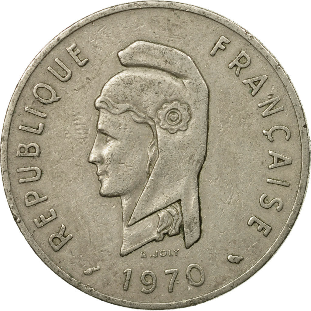 Moneta, AFARS E ISSAS FRANCESI, 100 Francs, 1970, Paris, BB, Rame-nichel, KM:19