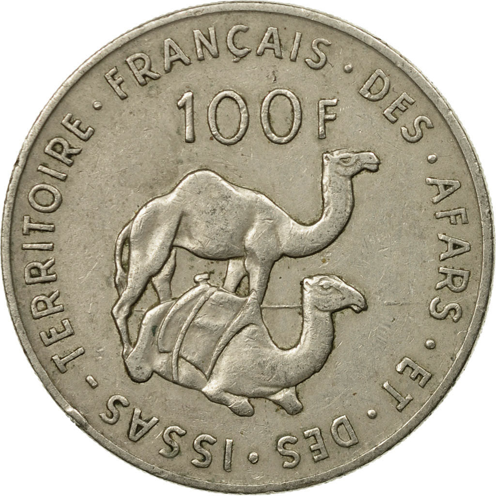 Coin, FRENCH AFARS & ISSAS, 100 Francs, 1975, Paris, EF(40-45), Copper-nickel