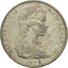 Moneta, Nowa Zelandia, Elizabeth II, 10 Cents, 1979, EF(40-45), Miedź-Nikiel