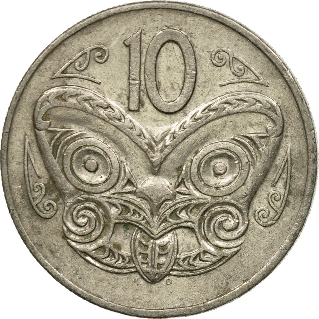 Moneda, Nueva Zelanda, Elizabeth II, 10 Cents, 1979, MBC, Cobre - níquel